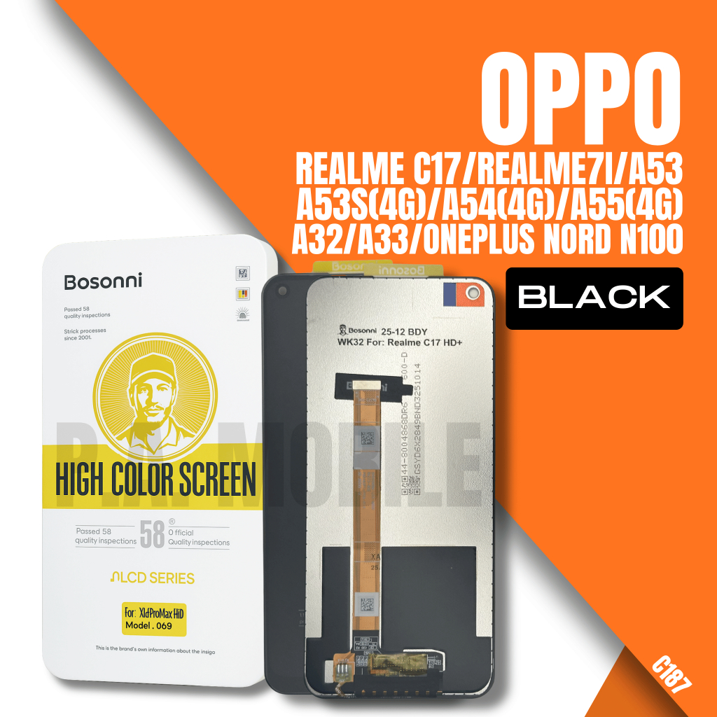 หน้าจอแบรนด์  Bosonni OPPO  C17/Realme7i/A53/A53s(4G)/A54(4G)/A55(4G)/A32/A33/oneplusNordN100 ของแท้