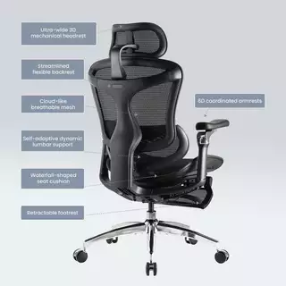 SIHOO C300 Pro เก้าอี้สุขภาพ Future Health Care Domino Lumbar เบาะ Waterfall ประกัน 7 ปี
