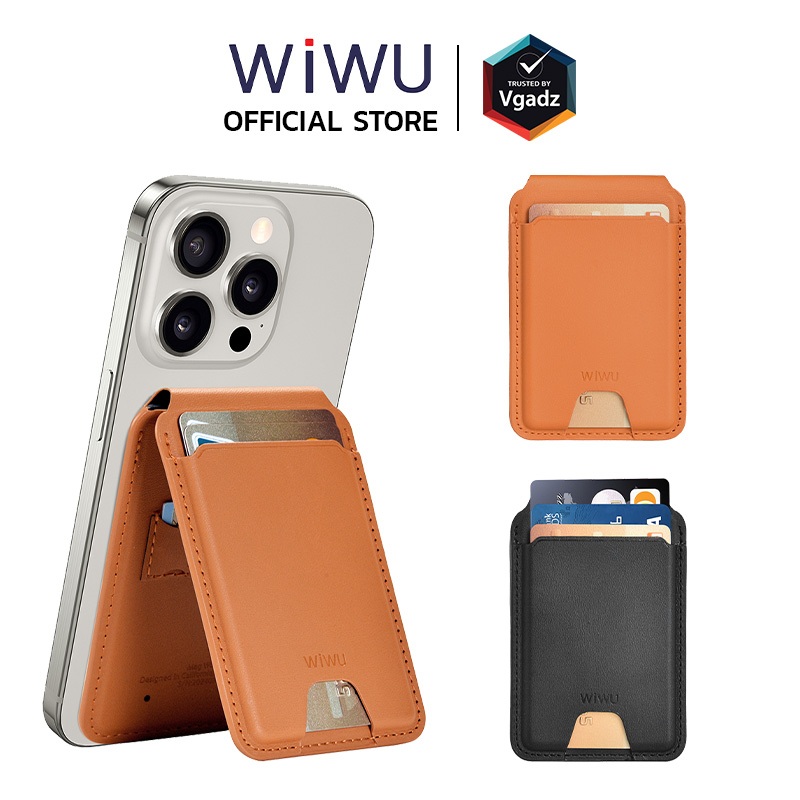 WiWU ที่เก็บบัตรติดหลังมือถือ รุ่น Mag Wallet (FindMy)