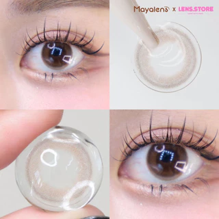 คอนแทคเลนส์รายวัน Mayalens 1D Beige Dewy Brown เบจดิววี่ย์ สีน้ำตาลเบจใสๆ ได้ลุคลูกคุณ