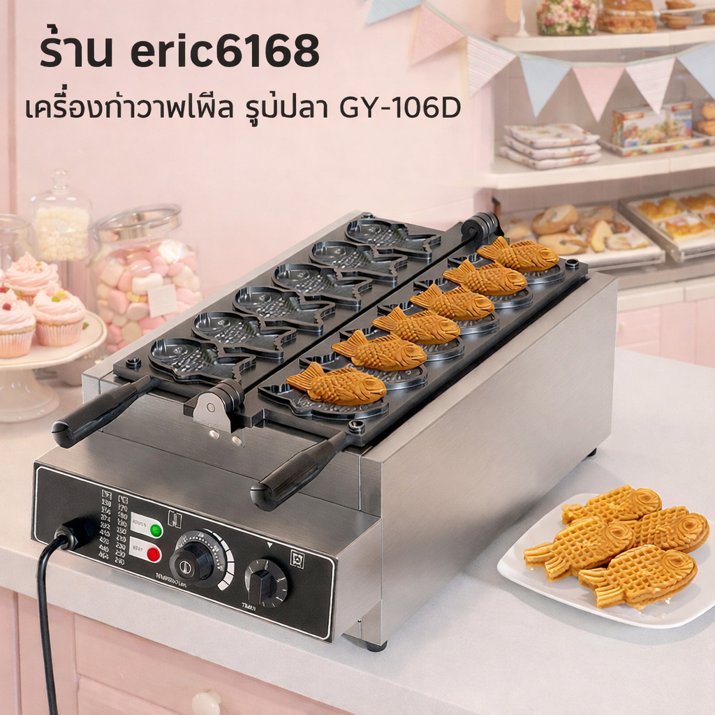 GY-106D วาฟเฟิลรูปปลา เครื่องทำวาฟเฟิล