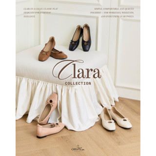 New! รองเท้าทรงแฟลต “CLARA” หนังไมโครไฟเบอร์ สัมผัสนุ่ม เสริ…