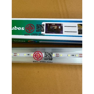 ชุดหลอดไฟ พร้อมสาย ปากคีบแบต LED T8 12V DC ขนาด 30/60/120 cm.แสงขาว/แสงเหลือง สายยาว2เมตร