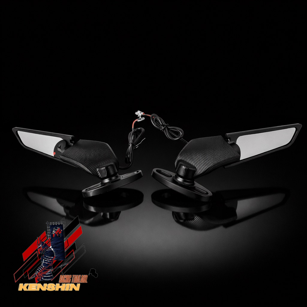 กระจกวิงแต่ง พร้อมไฟเลี้ยวในตัว สำหรับ CBR150R CBR250R CBR300R CBR400R CBR500R