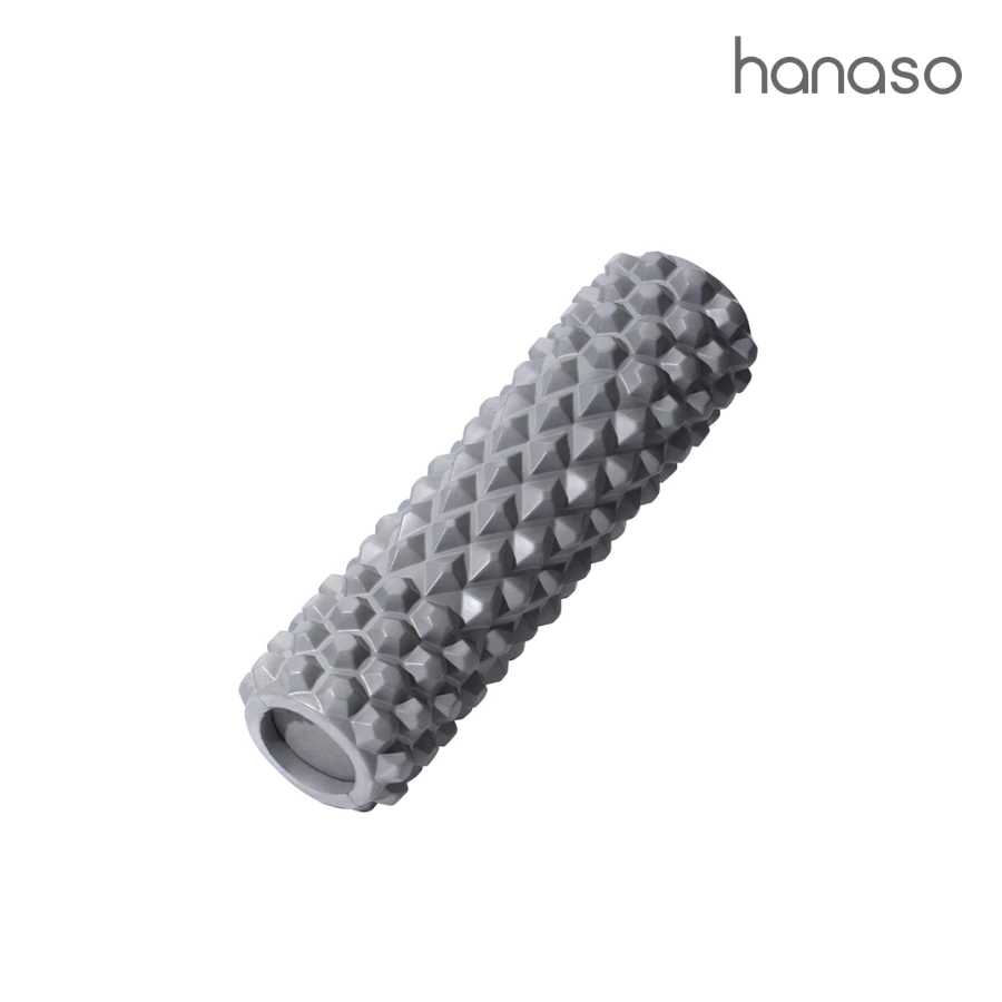 Hanaso ลูกกลิ้งนวด Foam Roller โรลเลอร์ ลูกกลิ้งโฟม ปุ่ม 3 มิติ นวดกล้ามเนื้อ ผ่อนคลาย ยืดหยุ่น