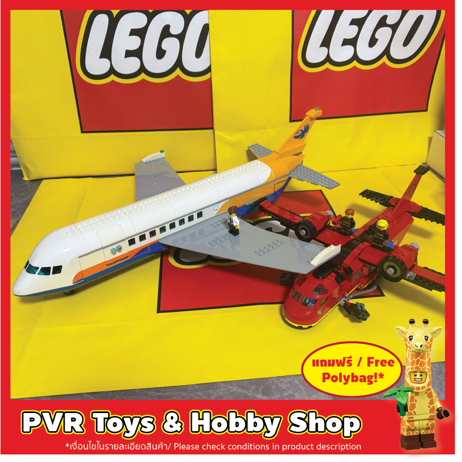 USED มือสอง LEGO® CITY 60262 60413 Passenger Airplane Fire Rescue Plane เครื่องบิน ดับไฟ เลโก้ พร้อม