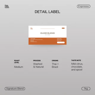 (1kg) เมล็ด Oldie Blend 🧡🤎 Thai Blends [Signature Blend] Espresso คั่วกลาง (ราคาประหยัด)