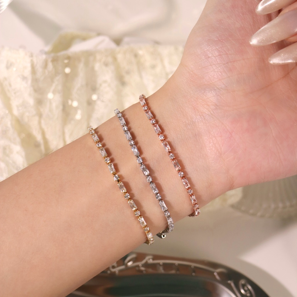 Socrush.bkk | CLARA TENNIS bracelet | SB-020 | กำไล สร้อยข้อมือ เพชร กำไลเพชร กำไลเทนนิส