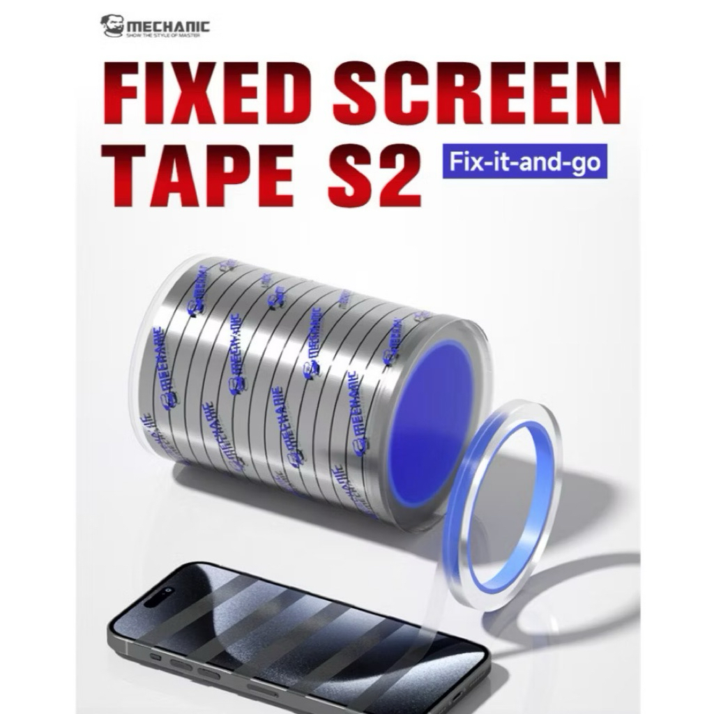 MECHANIC S2 เทปหน้าจอคงที่สําหรับหน้าจอยึดโทรศัพท์หรือแท็บเล็ต / ฝาหลัง / Bezel