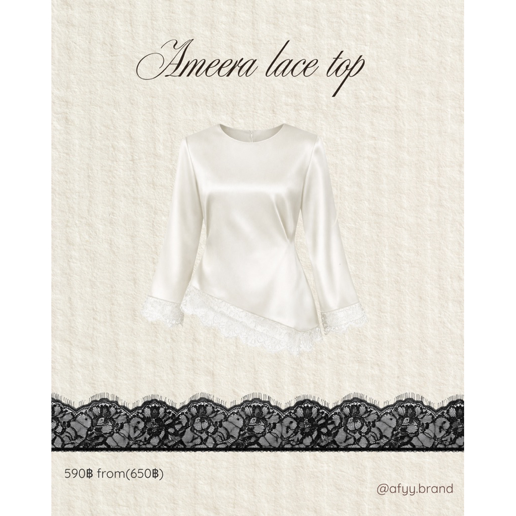 Ameera lace top🦢(Pre-order!)5-7days