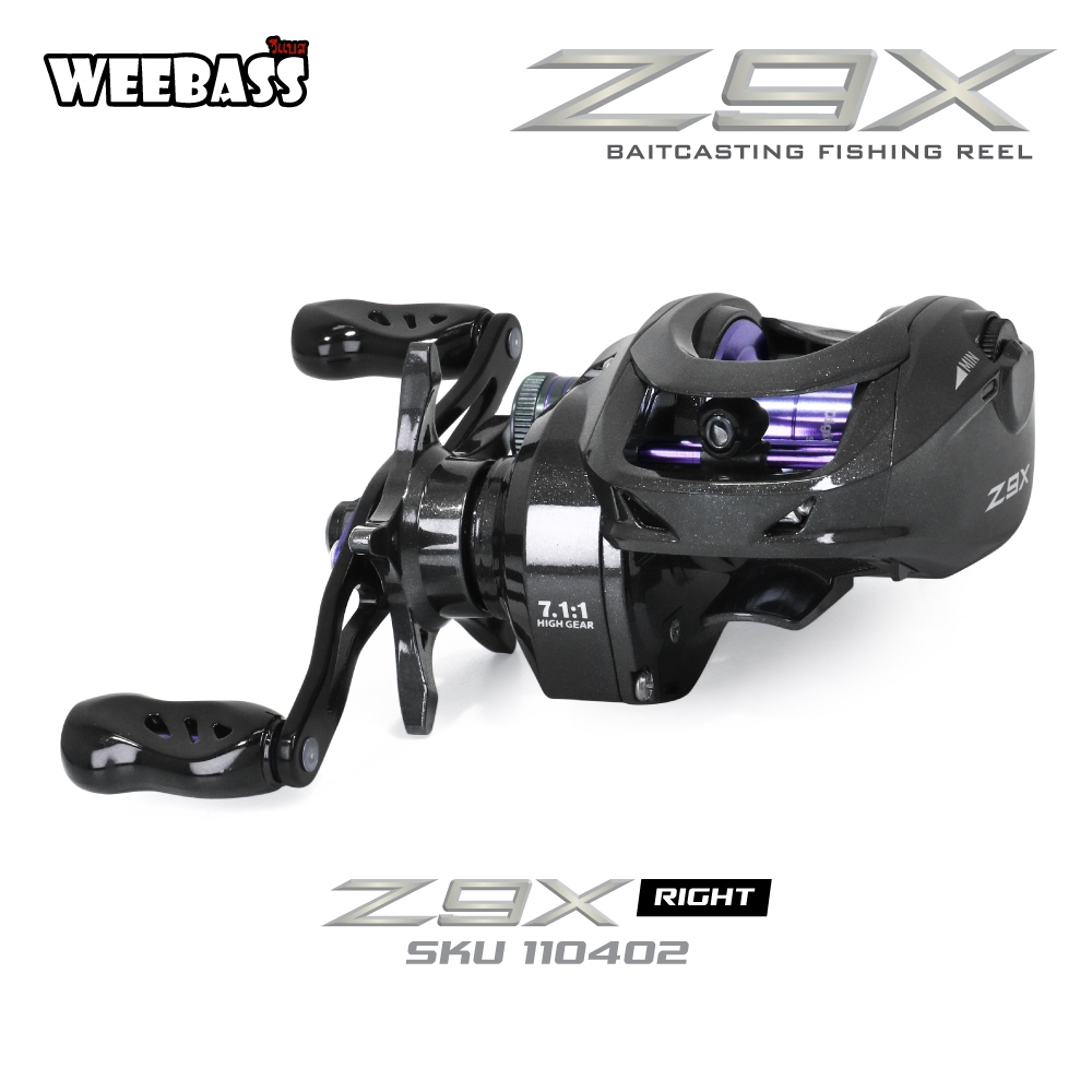 รอกหยดน้ำ WEEBASS Z9X ระบบหน่วงไฟฟ้า DC มีเสียงชิพและไฟกระพริบ (หมุนซ้าย/หมุนขวา)