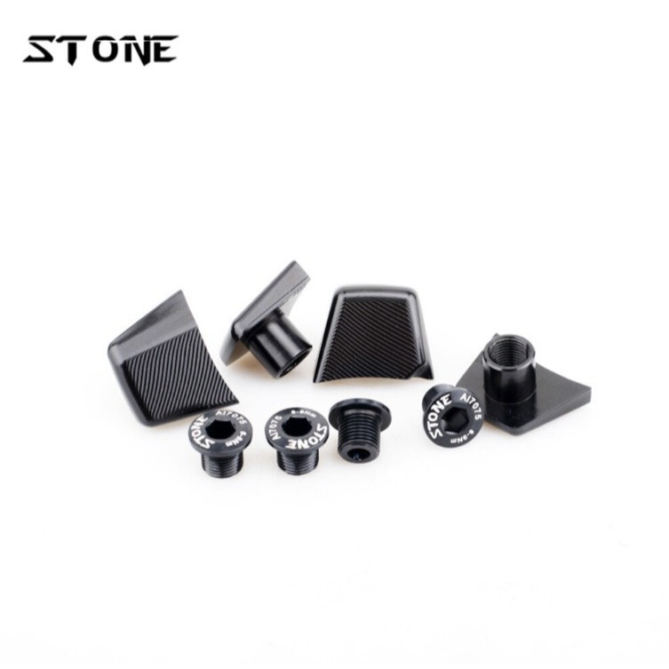 ฝาปิดใบจาน+น๊อต STONE FOR SHIAMNO DURA ACE R9200 / R8100 / R7100 ( CHAINRING BOLT COVER )