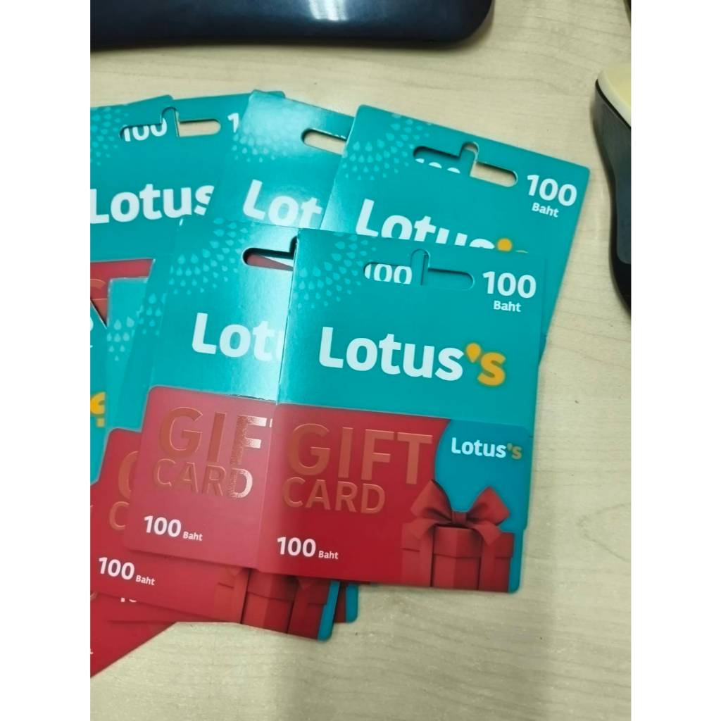(สำหรับแจกลูกค้า) บัตรเงินสดโลตัส Gift Card Tesco Lotus มูลค่า100บาท บัตรกำนัล ไม่มีวันหมดอายุ (ราคา