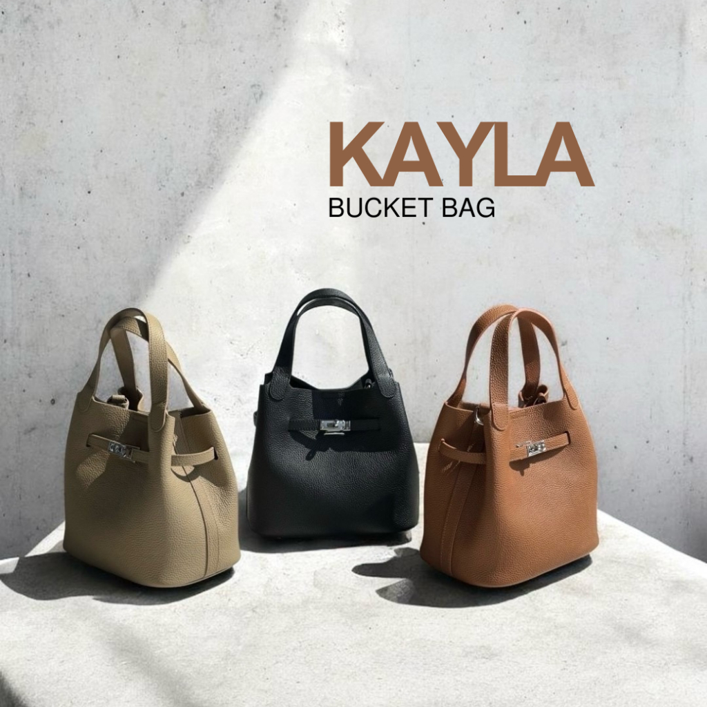 กระเป๋าหนังแท้ รุ่น Kayla : 3 สี