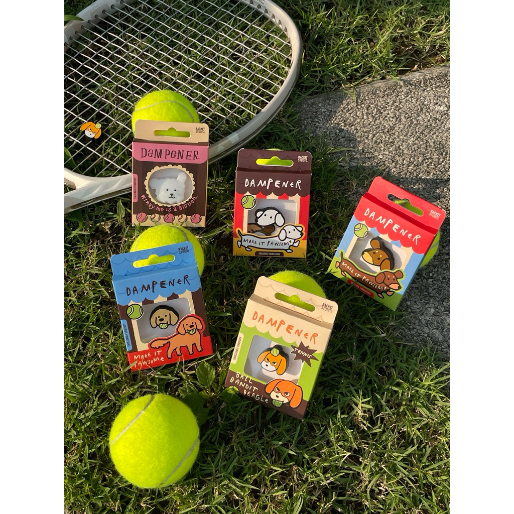 กันสะเทือนไม้เทนนิสลายน้องหมา มี 3 สายพันธุ์ให้เลือก น่ารักปุ๊กปิ๊ก