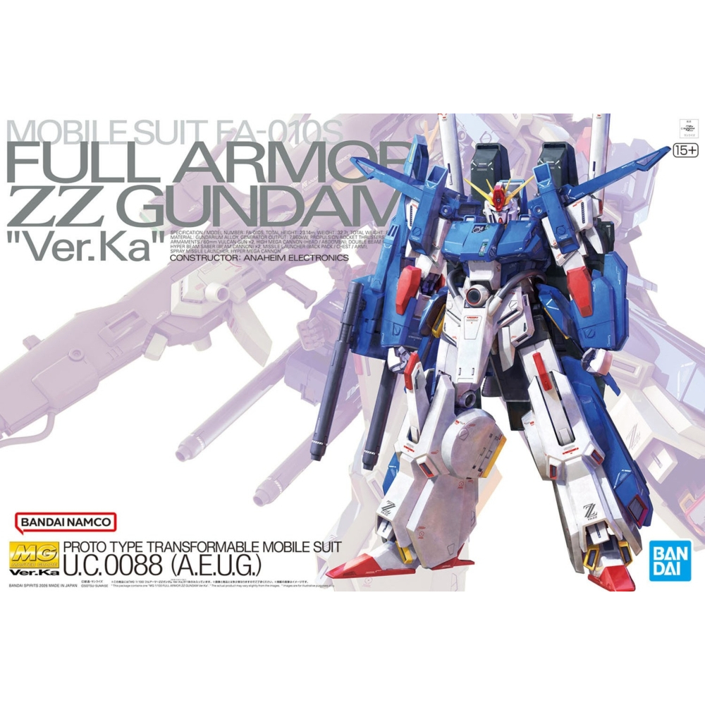 ⭕พร้อมส่ง⭕MG 1/100 Full Armor ZZ Gundam Ver. Ka