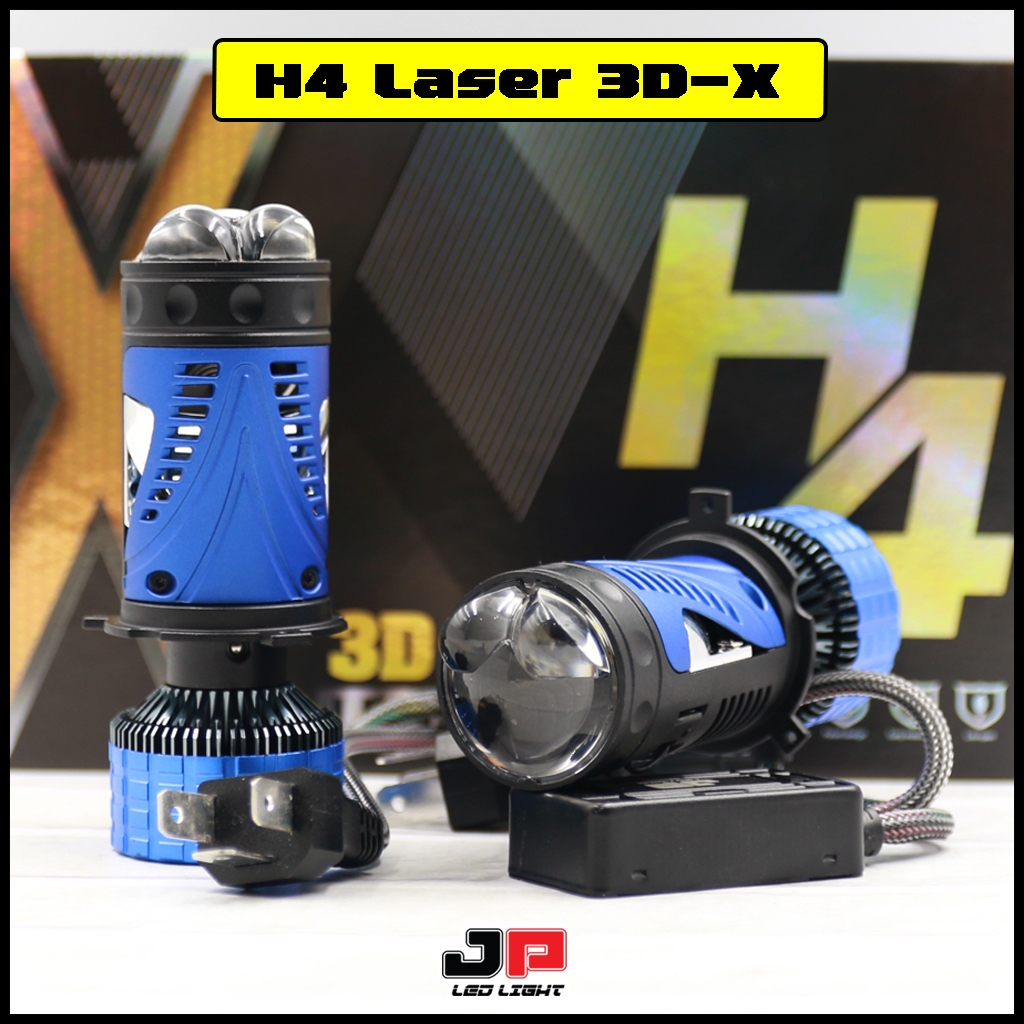 หลอดไฟหน้า H4 Laser Bi-led Projector 3D-X 150W 6000K