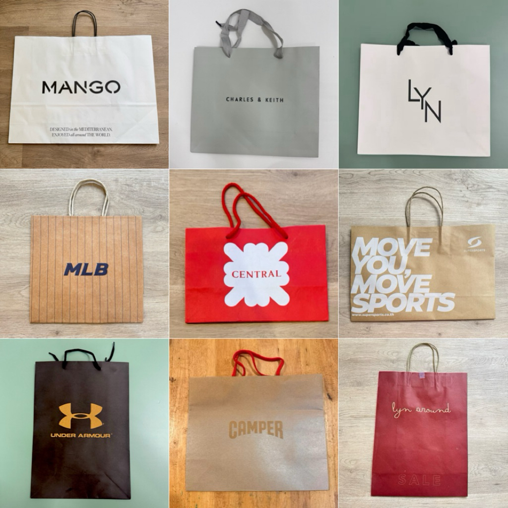 🛍ถุงกระดาษ🛍 มือสอง 🌎 จากทั่วโลก ถุงของขวัญ มีเเบรนด์ หลากหลาย สภาพดี ใช้ซ้ำได้  Central MLB Ugg MK N