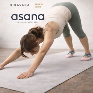 Asana Non-Slip Yoga Socks ถุงเท้าโยคะ พิลาทิส มีแถบซิลิโคนยึดเกาะ 36-40