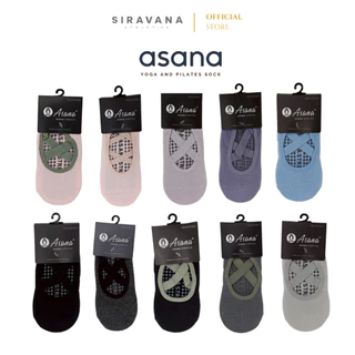 Asana Non-Slip Yoga Socks ถุงเท้าโยคะ พิลาทิส มีแถบซิลิโคนยึดเกาะ 36-40