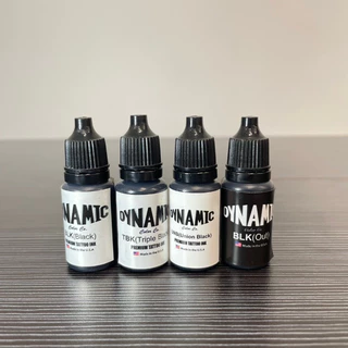 หมึกสักแท้ 10 ml Dynamic / Intenze / Harajuku สีดำ-สีขาว สำหรับงานเส้นและงานถม (แบ่งขาย)