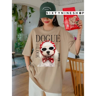 เสื้อยืดผ้าคอตตอน M-4XL พิมพ์ลาย " DOGUE " พร้อมส่ง