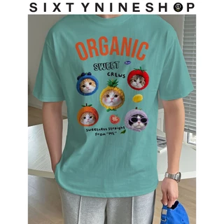 เสื้อยืดผ้าคอตตอน M-4XL พิมพ์ลาย " Organic " พร้อมส่ง