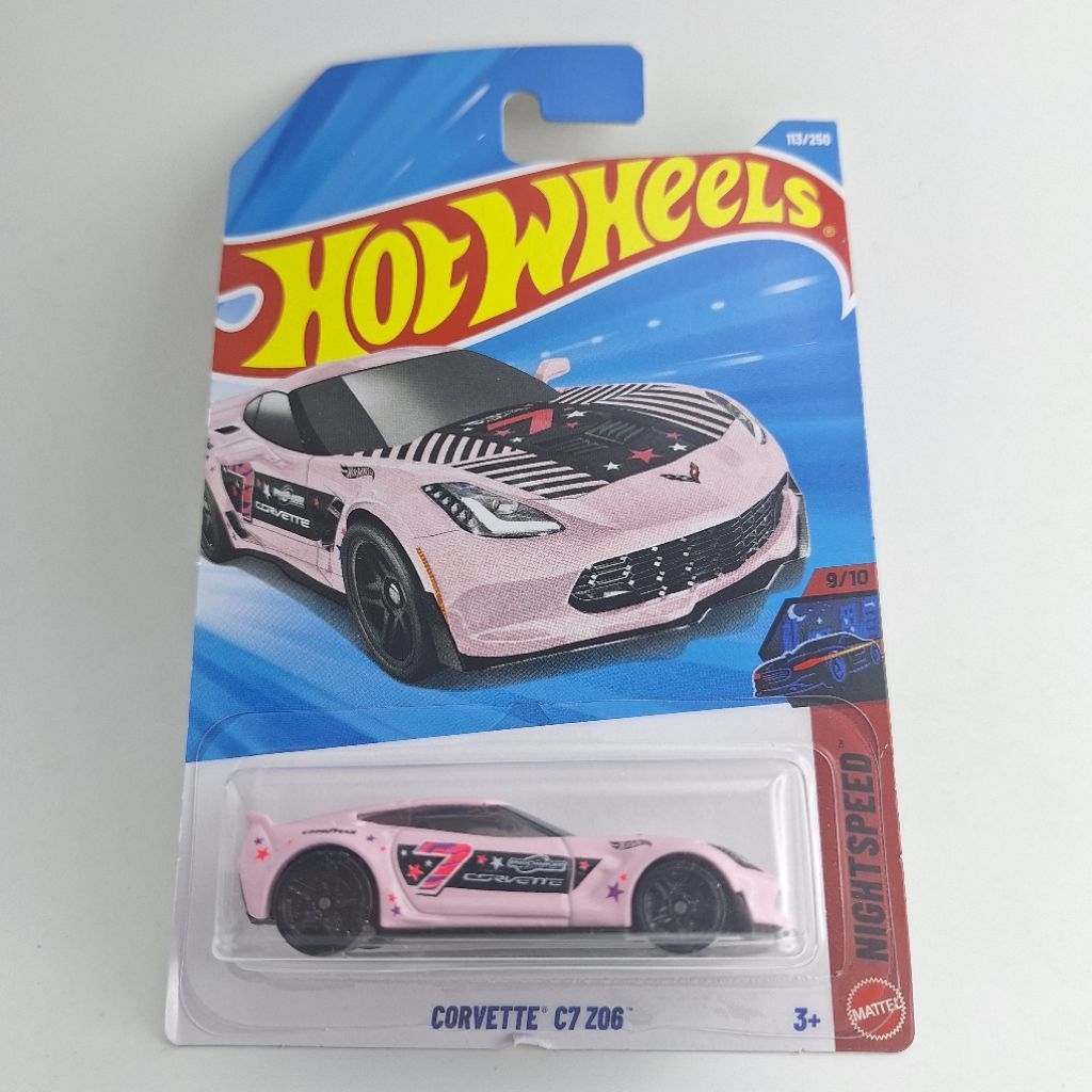 รถเหล็ก Hotwheels CORVETTE C7 Z06 สีชมพู (ib49)