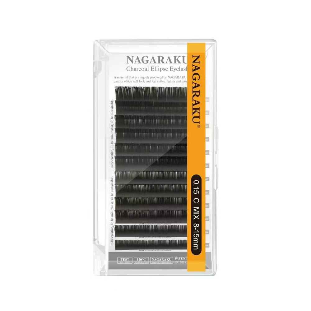 ส่งใวในไทย💗ขนตา NAGARAKU Matte เส้นแบนปลายแฉก ขนนิ่ม เหมาะสำหรับเส้นต่อเส้น ขนตาปลอม รูปที่ 6