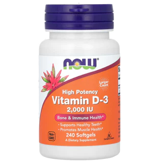 พร้อมส่ง - NOW Foods, Vitamin D3, 2,000 IU or 5,000 IU