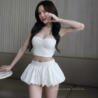 ‼️ส่งไวมีส่งด่วน‼️[SUACLOTHE]  smock set ชุดเซ็ทเกาะอกสม็อค …