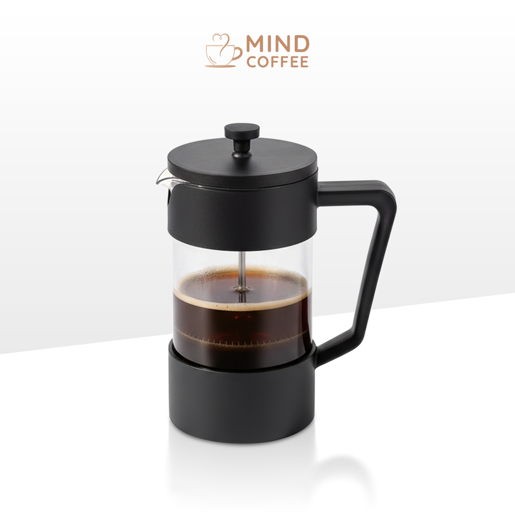 เหยือกชงกาแฟ กาชงชาแบบกด French Press 350ml สำหรับผงกาแฟกลาง ถึงหยาบ ชงได้ 1-2แก้ว MindCoffee
