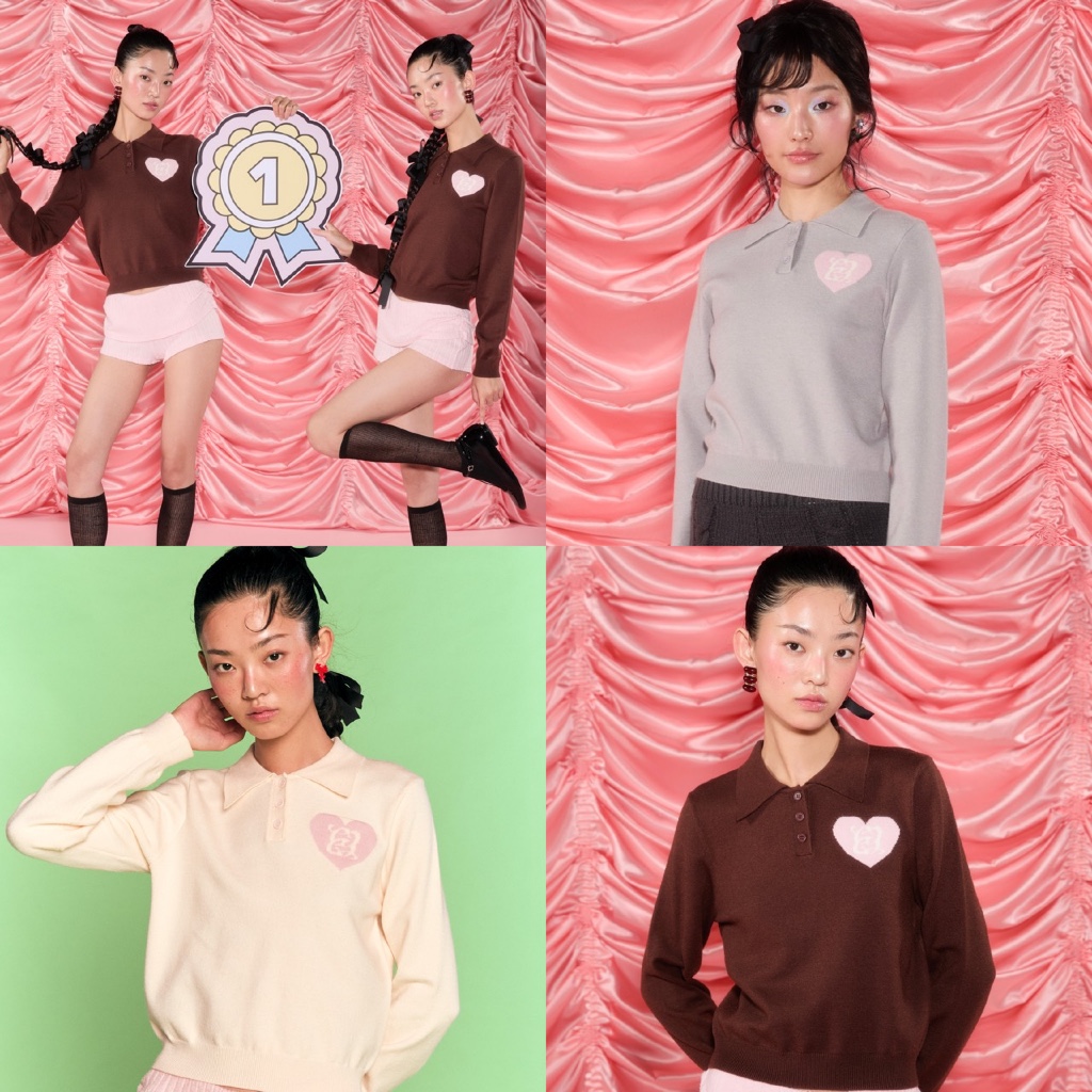 [Ready to ship] CHUUCHOP - Mossy Sweater เสื้อแขนยาว สเวตเตอร์ผ้านุ่ม ยืดหยุ่นดีมาก ไม่เป็นขุย (C8497)