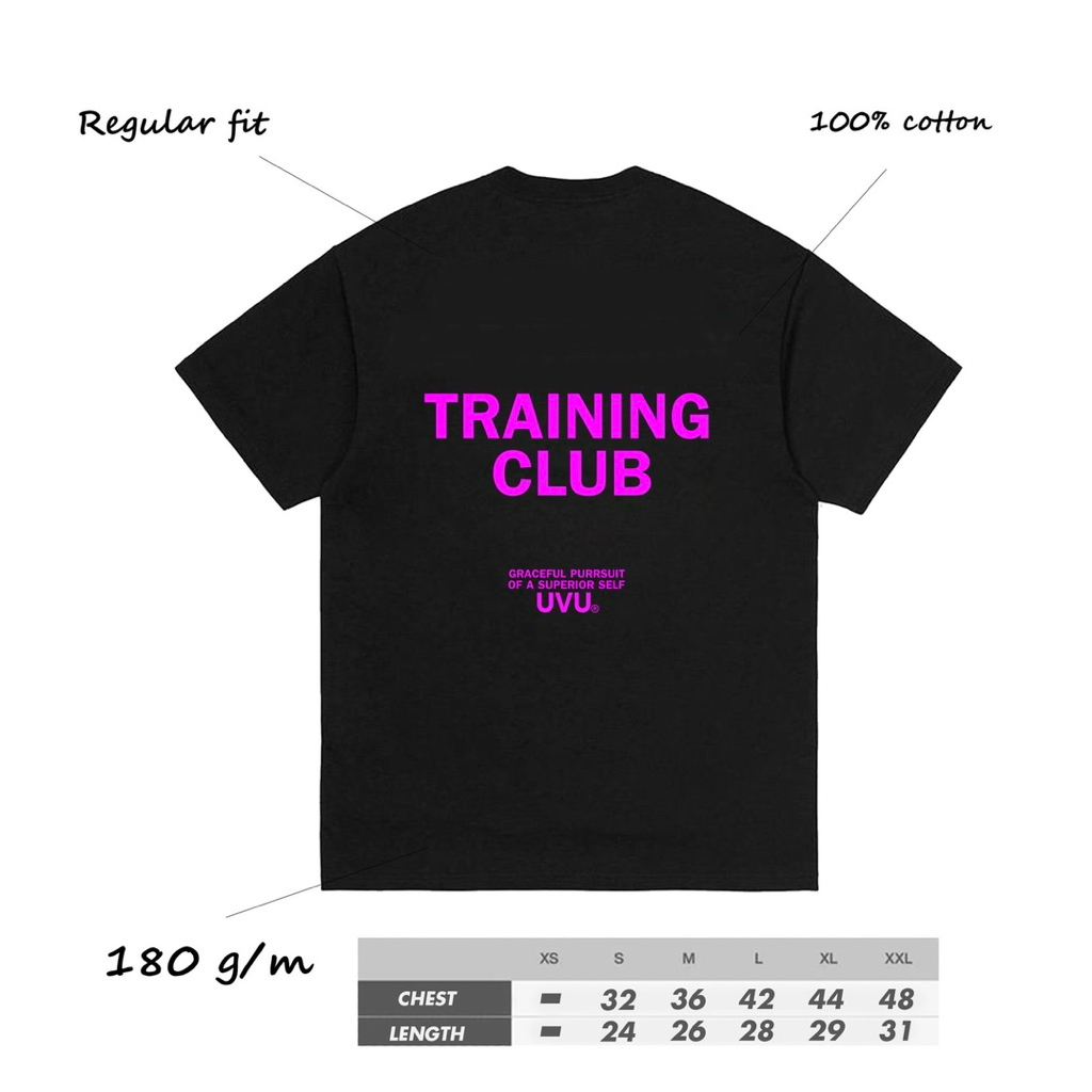 U training 100%cotton pink/black (พร้อมส่ง)🏷️