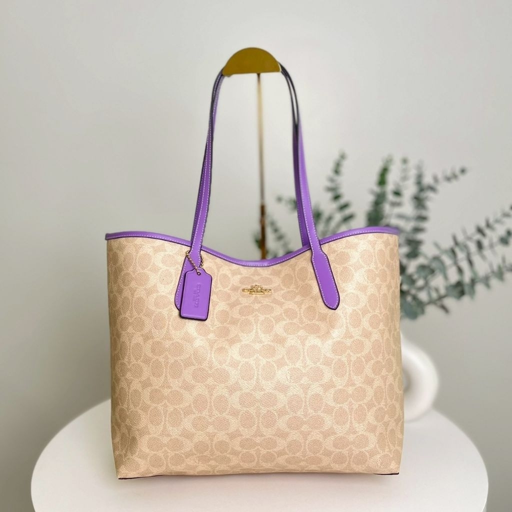 Coach City Tote Bag In Signature Canvas signature canvas  CV976