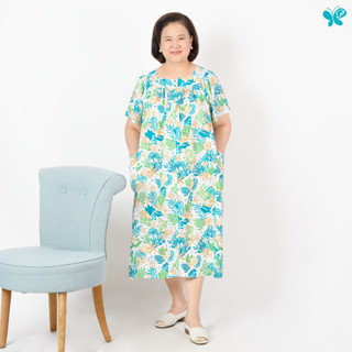 ชุดเดรสผู้สูงอายุ/คุณแม่ให้นม Margareta Dress- Ocean Reverie…