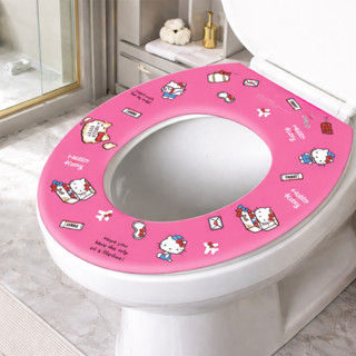 ฝารองนั่งชักโครก ลายการ์ตูนแมว วัสดุพลาสติก PVC เนื้อหนาแข็ง…