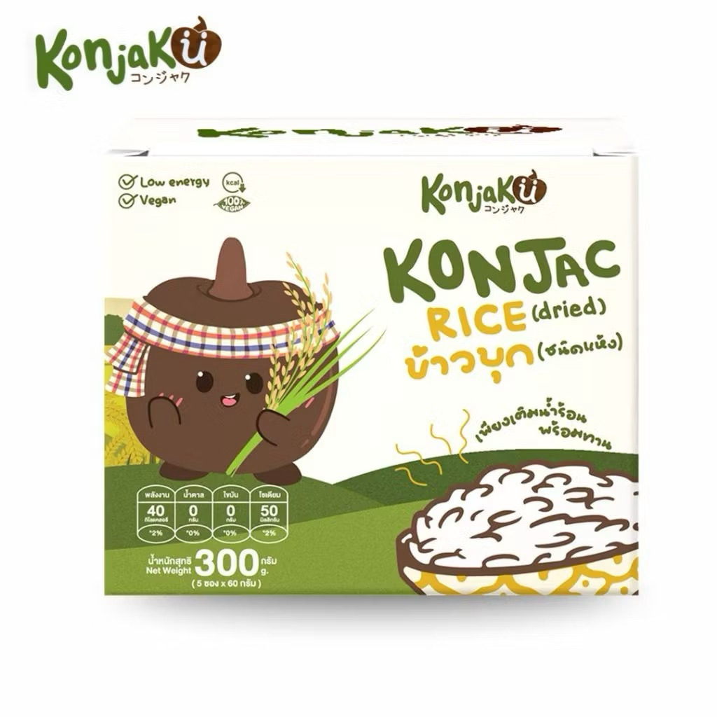 Konjaku คอนจาคุ ข้าวบุก ชนิดแห้ง 1 กล่อง 5ซอง x 60g🌾