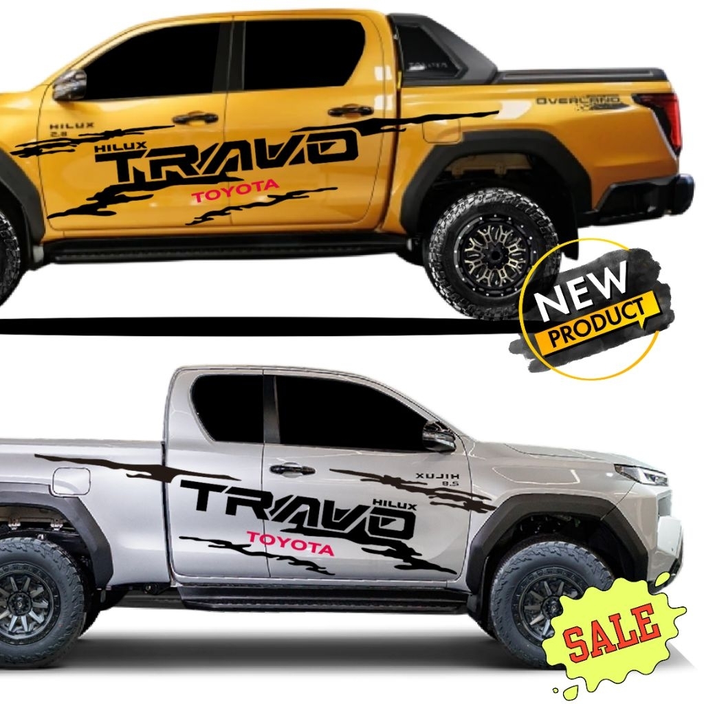 สติกเกอร์ toyota rocco สติ๊กเกอร์ rocco ลายโคลน rocco ลายข้างกระบะ rocco