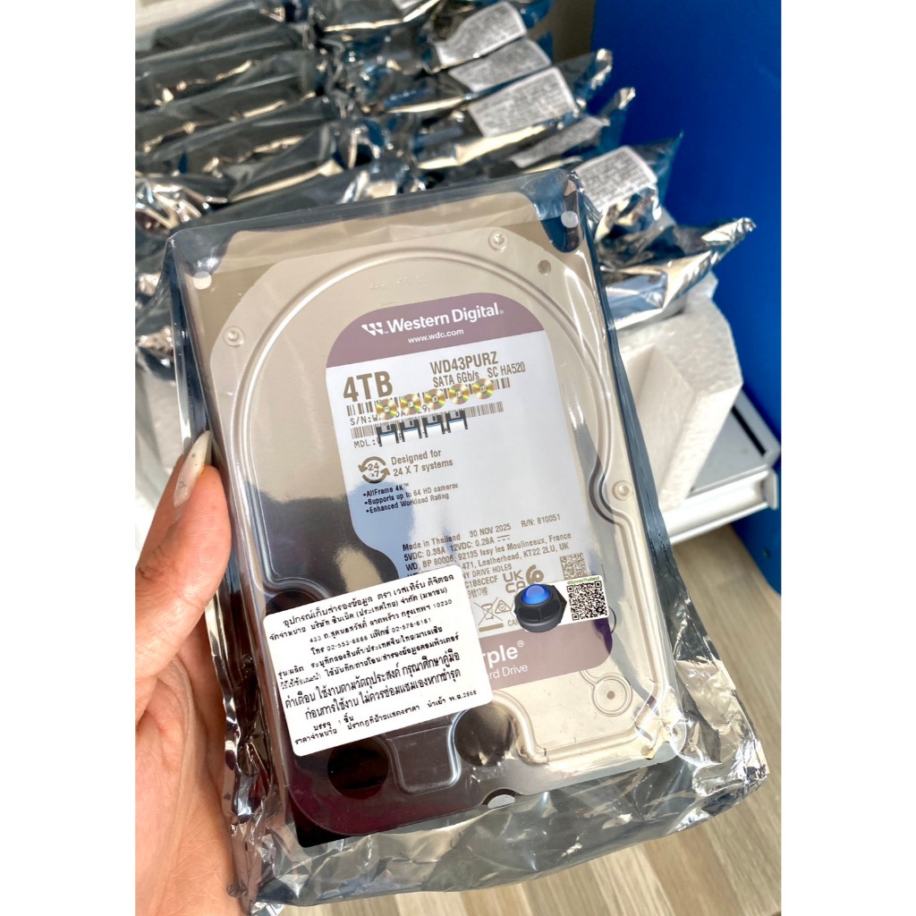 ฮาร์ดดิสก์ WD Purple HDD 4TB