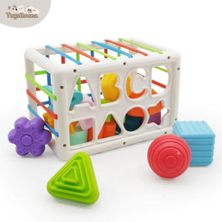 Toyszoona ของเล่นเด็ก บล็อกตัวต่อสีรุ้ง ใส่รูปทรงต่างๆเข้าไป…