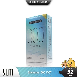 Shulemei 000 Dot ถุงยางอนามัย บางพิเศษ ผิวไม่เรียบ ฟิตกระชับ ขนาด 52 มม. (1 กล่อง) มี 10 ชิ้น