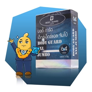 Body Guard XXL Jumbo 64 ถุงยางอนามัย บอดี้ การ์ด ใหญ่พิเศษ ขนาด 64 มม. บรรจุ 1 กล่อง (3 ชิ้น)
