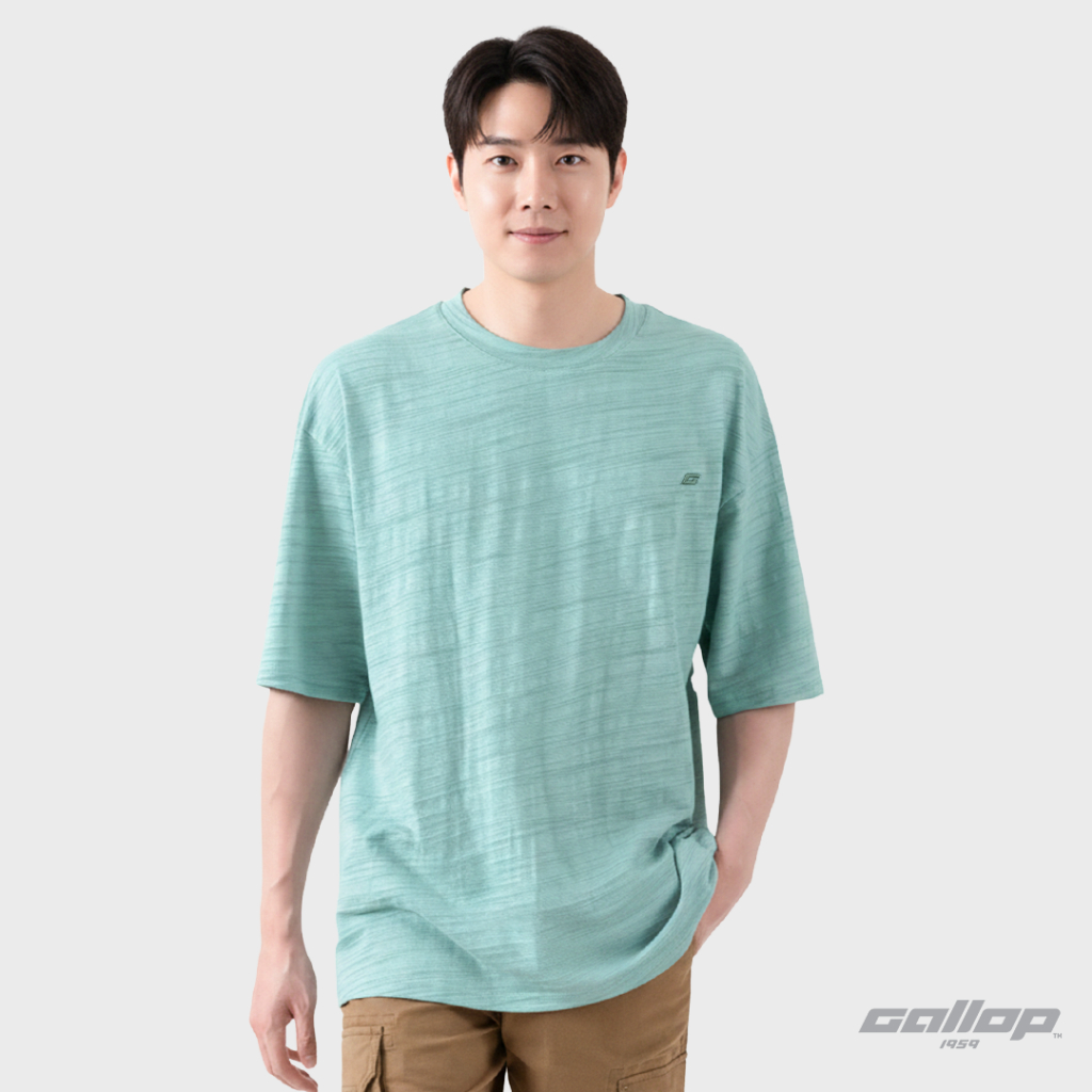 GALLOP : เสื้อยืดผ้าสลาฟ Slub-Oversized ผู้ชาย รุ่น GT9164 สี Green Mint เขียวมิ้นต์ / ราคาปกติ 1590