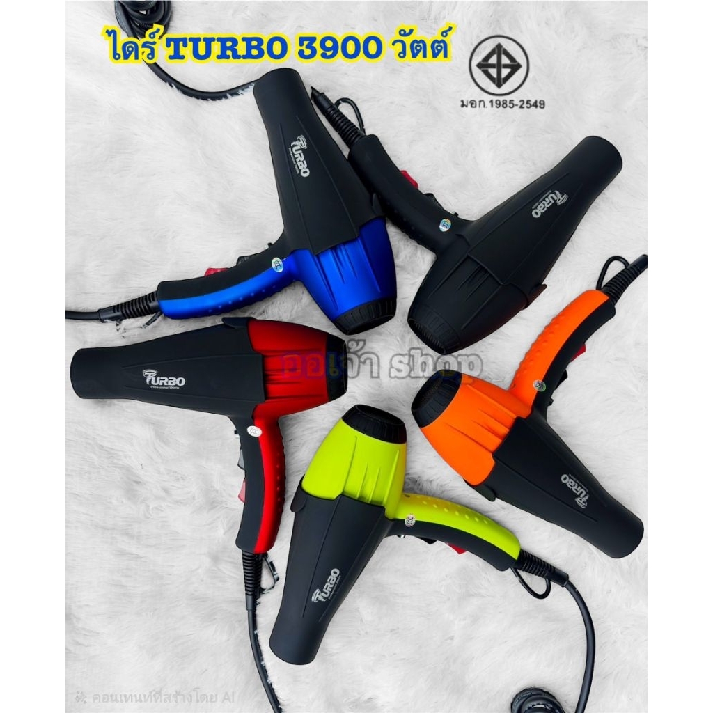 ไดร์TURBO3900W ไดร์เป่าผมเทอร์โบช่างเสริมสวยนิยมใช้ ของแท้100%