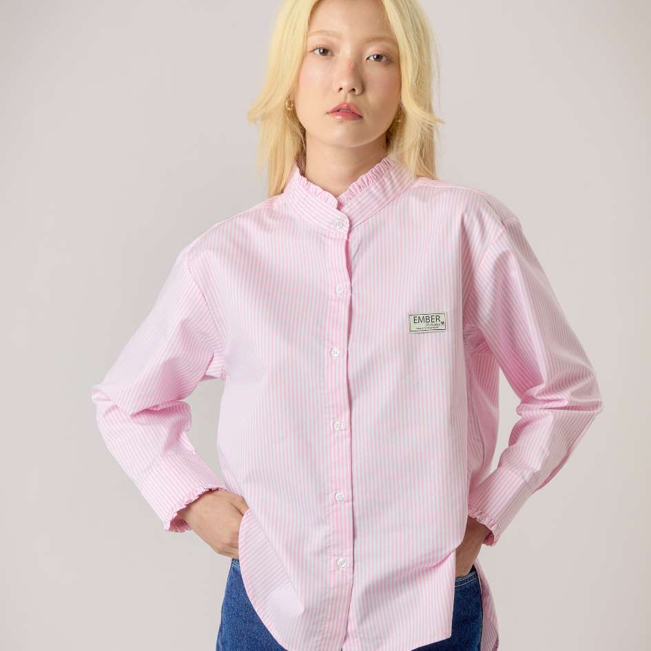 Ember.Whisker Whisper Shirt | Women’s Oversize Cotton Shirt | เสื้อเชิ้ตผู้หญิง แขนยาว โอเวอร์ไซส์ ผ