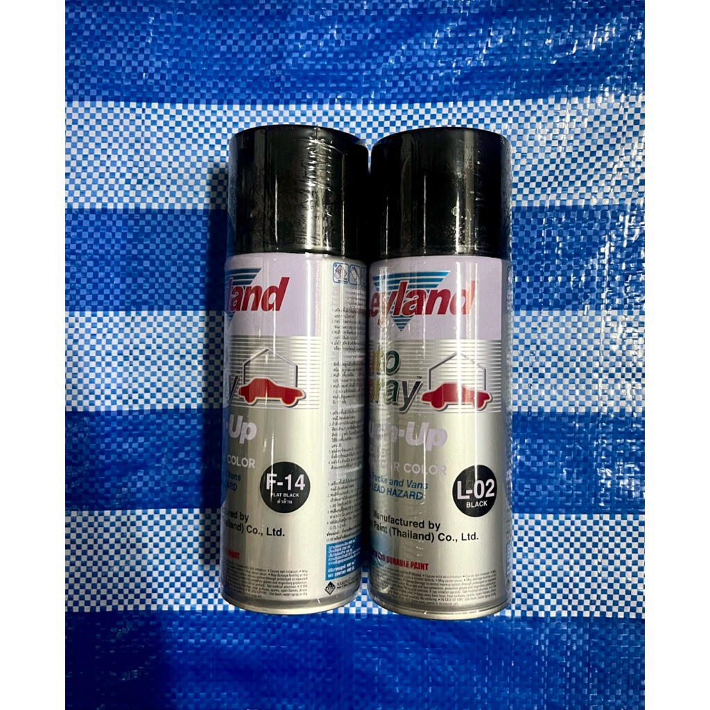 Leyland สีสเปรย์ สีดำ (L-02 ดำเงา, F-14 ดำด้าน)