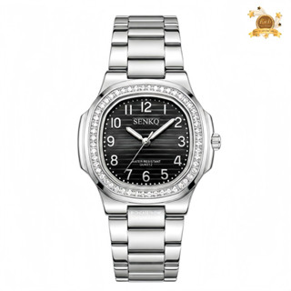 นาฬิกาข้อมือผู้หญิง SENKQ - เซนคิว แท้ รหัส SS317 หน้าปัดเหล…