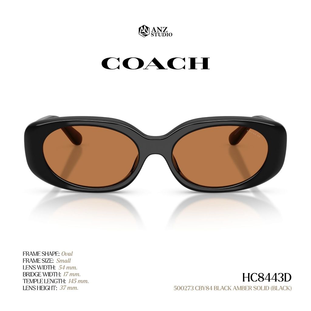ANZ STUDIO | แว่นกันแดด COACH รุ่น HC8443D ทรง Oval ดีไซน์ Pillow Tabby รับประกัน 2 ปี ราคา ถูกที่สุด ดีลบีเคเค แกลเลอรีภาพที่ 3