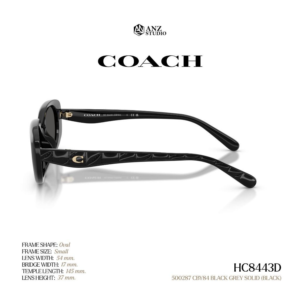 ANZ STUDIO | แว่นกันแดด COACH รุ่น HC8443D ทรง Oval ดีไซน์ Pillow Tabby รับประกัน 2 ปี ราคา ถูกที่สุด ดีลบีเคเค แกลเลอรีภาพที่ 7